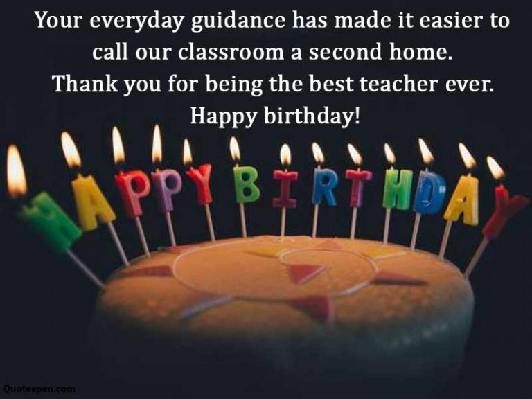 Happy Birthday Wishes Quotes For Teacher with Images