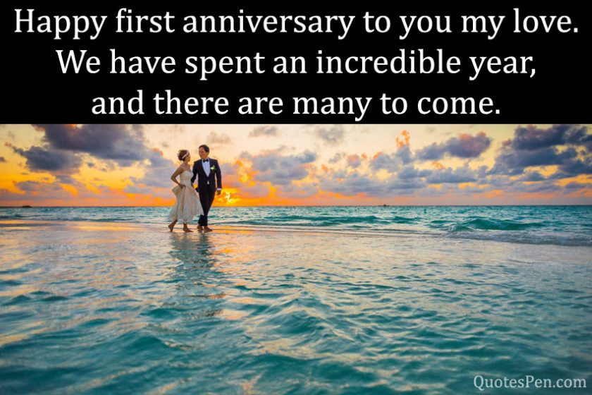 Happy 1st Wedding Anniversary Wishes Quotes, Messages