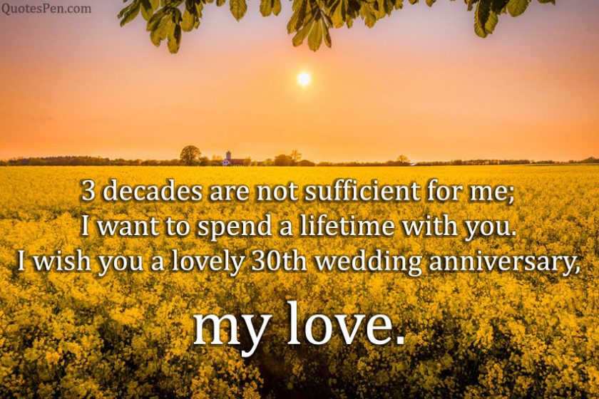 30th Wedding Anniversary Wishes Quotes with Images