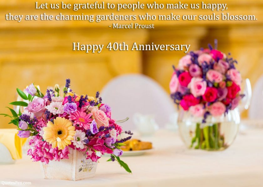 Happy 40th Wedding Anniversary Wishes Quotes with Images