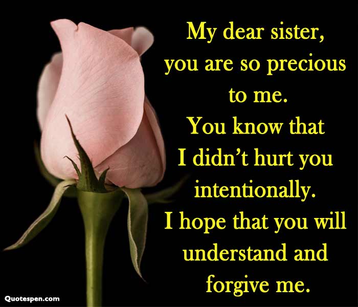 Sorry Quotes for Sister - Best Apology Messages with Images