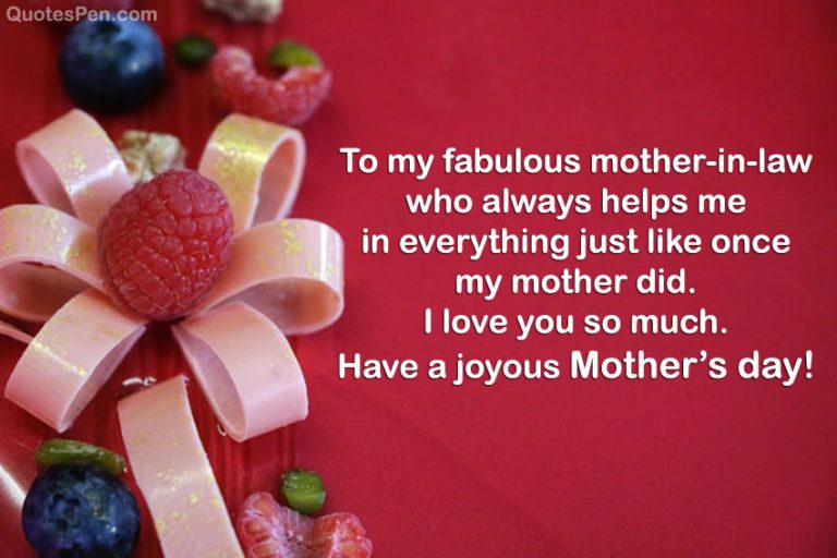 Mothers Day Wishes Quotes For Mother In Law 2022