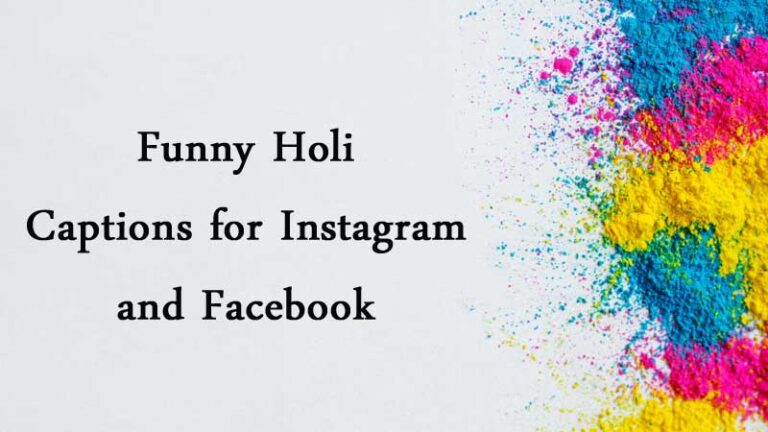 Funny Holi Captions For Instagram In Hindi