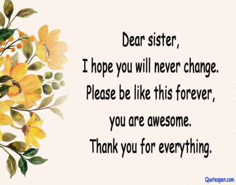 Thank You Quotes for Sister - Messages with Images